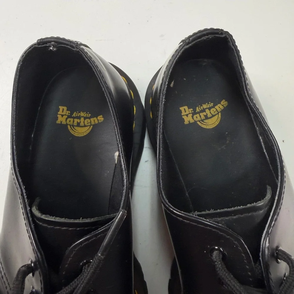 Dr Martens 1461 Bex Womens 8 Mens 7 Black Leather Platform Oxford Shoes